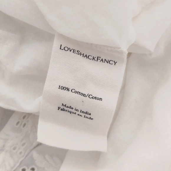 Loveshackfancy White Ecru Lorelei Dress Size XS Bohemian Festival - Picture 14 of 16